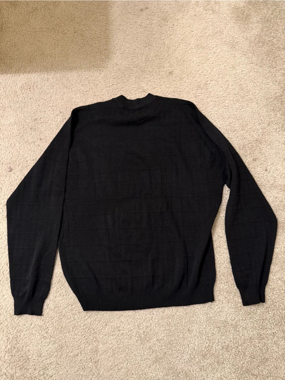 Pronto Uomo Black Textured Crewneck Sweater